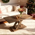 thumbnail image 2 of Costway Table Basse de 37,5 Pouces avec Base Stable et Raccord en Bois de Caoutchouc pour Salon, 2 of 10