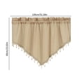 thumbnail image 3 of Xihbxyly Solid Color Curtain Triangle Curtain Door Curtain Kitchen Curtain Rod Curtain Pocket Curtain Suitable for Decoration of Kitchen Living Room Coffee and Bedroom Window Curtains, 3 of 7