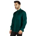 thumbnail image 4 of Bestman Solid Button-Down Shirt For Mens Chinese Collar Front Placket Formal Shirts, 4 of 7