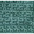 thumbnail image 4 of oneOone Organic Cotton Poplin Twill Fabric Greek Key Geometric Print Sewing Fabric BTY 42 Inches, 4 of 4