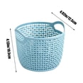 thumbnail image 3 of Plastic Storage Basket,Small Storage Basket Imitation Rattan Desktop Storage Basket Plastic Storage Basket Indoor Storage Basket Toiletries Storage Basket Large Storage Baskets, 3 of 7