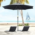 thumbnail image 2 of Outsunny Parasol de Marché Rond 3 m x 2,4 m, Parasol de Terrasse, Noir, 2 of 10