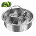 thumbnail image 2 of Stainless Steel Steamer for Pot Cooking Utensils – Durable Vegetable Fish Seafood Broccoli Egg Steamer Rack Insert for Tilt-Free Steam Cooking in Pots, 2 of 9