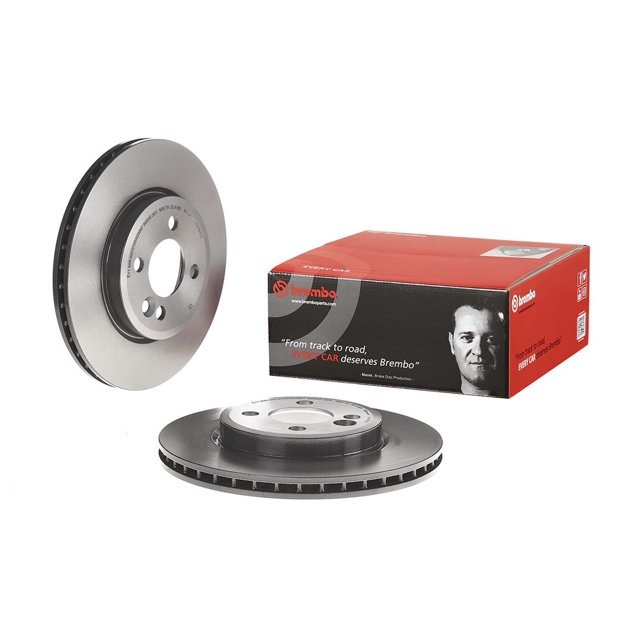 Convient 2007-2015 Mini Cooper Brembo Rotor de Frein 09A76111C02 Ventilé; Conception en une Pièce; Motif de Boulon de Roue 4 x 100 Millimètres; Chapeau de 149,5 Millimètres de Diamètre Intérieur; Moyeu de 64,1 Millimètres