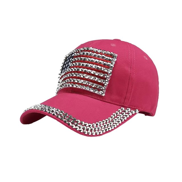 Decodeary Casquette de Baseball à la Mode Ajustable et Protégée du Soleil Chapeau Multicolore Rouge Rose 1Set
