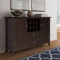 thumbnail image 2 of Simpli Home Bedford Wood 54" Transitional Sideboard Buffet and Wine Rack in Dark Chestnut Brown, 2 of 7