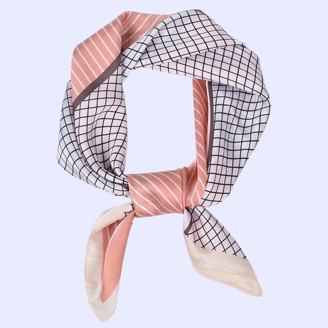 Womens Silk Like HeadTop for Fashion Pattern Large Square Satin Headscarf Wraps