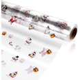 thumbnail image 1 of Cellophane Wrap Roll Santa Claus Pattern Design Cellophane Bags for Gift Baskets Arts Crafts Party, 3 Mil Thickness (3000x80cm), 1 of 8