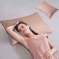 thumbnail image 1 of Hotel Grade Down Core Pillow for Back Stomach Sleepers, Soft Supportive Bed Pillow with Quilted Design, Medium Support Neck Pressure Relief Pillow in White Gray Green Orange Pink Khaki, 1 of 6