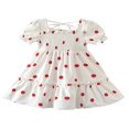 thumbnail image 1 of Robes Décontractées pour Petites Filles à Manches Courtes à Pois Princesse Robe Stylée 0-5 Ans, 1 of 6