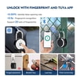 thumbnail image 3 of Tuya Smart Fingerprint Padlock Electronic Door Lock APP Remote Unlock Waterproof Security Protection, 3 of 7