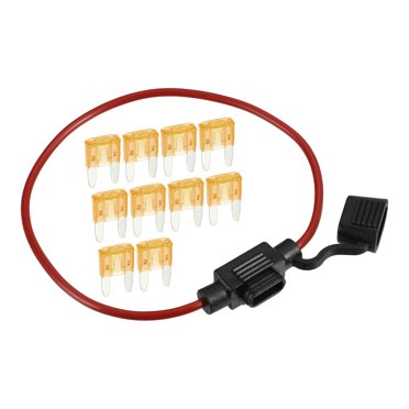 Unique Bargains Fusible à Étrier Mini 5A 16 AWG Support de Fusible Étanche Support de Fusible Calibre 16 Style Lame Support de Fusible en Ligne Métal Noir