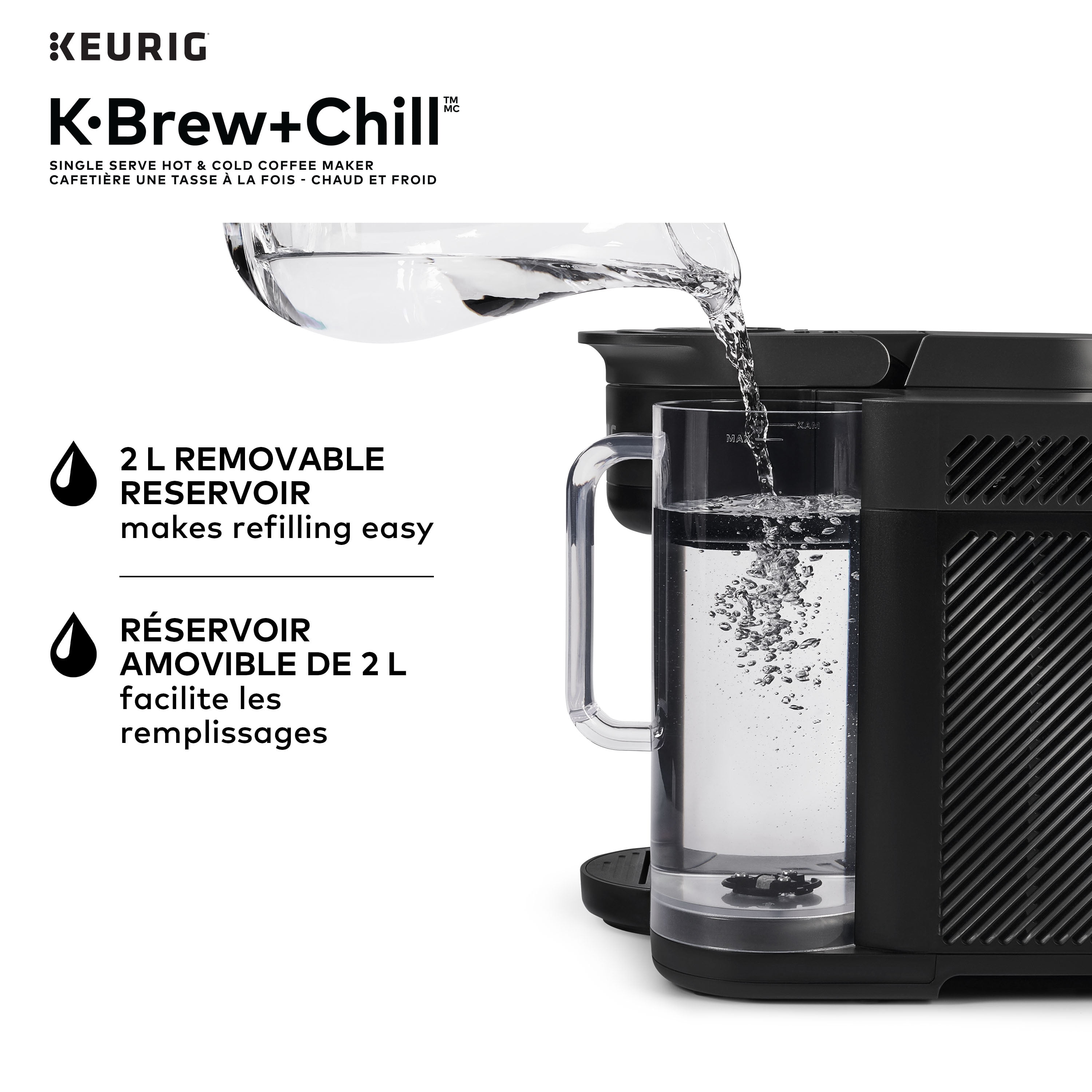 Cafetière une tasse à la fois pour capsules K-Cup, chaud et froid, K-Brew+Chill