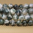 thumbnail image 4 of Bracelet Extensible Unisexe en Perles Rondes de 8 mm en Agate d'Arbre Naturelle, 4 of 5