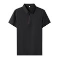 thumbnail image 1 of BOBOGOJP Chemise en Coton et Lin pour Hommes Coupe Régulière Manches Courtes Chemise Décontractée, Noir m, 1 of 5