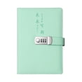thumbnail image 3 of GUOOL Diary with Lock PU Leather Personal Locking Journal for Home Business Adults Light green, 3 of 9