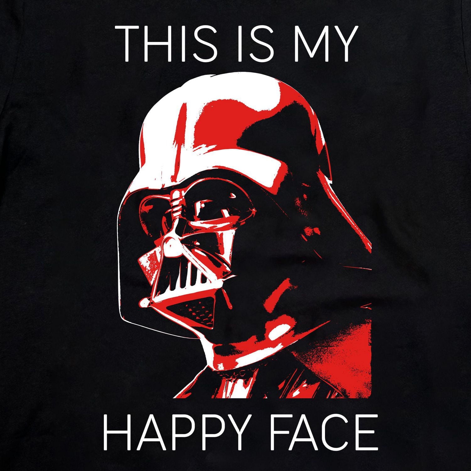 Star Wars Men's Vader Happy Face Short Sleeve T-Shirt
