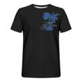 thumbnail image 3 of SDNall Shorts pour Hommes Imprimé Col Rond Mode Décontractée Manches Courtes Blouses Chemises Chemises pour Hommes, Tee-Shirts Manches Longues pour Hommes, Chemises Manches Longues pour Hommes, 3 of 5