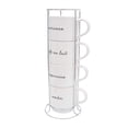 thumbnail image 1 of HomeTrends 4 pc stackable mugs with silver metal stand, 1 of 7