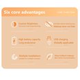 thumbnail image 4 of Touch Control Makeup Light, Aluminium Alloy LED Mirror Lights 1000mAh Battery Stepless Dimming USB Rechargeable  for Bathroom, 4 of 7