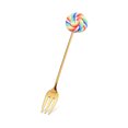 thumbnail image 1 of Transemion 1/2/3/5 Cartoon Adorable Restaurant Hotel Tableware Portable Washable Stainless Steel Stirring Mixing Dinnerware Cake Flatware Candy Fork Rainbow 1 Pc, 1 of 6