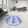 thumbnail image 4 of Ahgly Company Tapis d'Intérieur Lavable en Machine Carré Transitionnel Bleu Ciel, 6 Pieds Carré, 4 of 7