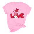 thumbnail image 4 of Pisexur T-shirt de la Saint-Valentin Haut T-shirt de la Saint-Valentin pour Femme Amour Imprimé T-shirt à Manches Courtes Haut à Manches Courtes Col Rond Haut/chemise, 4 of 5