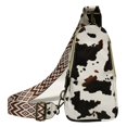 thumbnail image 1 of Boho Chest Bag Animal Prints PU Crossbody Handbag Travel Purse (White Leopard), 1 of 9