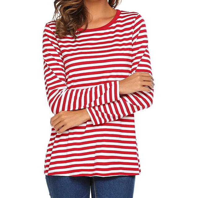 Ketyyh-chn99 Chemises pour Femmes Mode Blouse Ample Femme Adulte Col Rond Manches Courtes Hauts T-Shirt Imprimés Blouse Ample Rouge,m