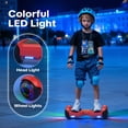thumbnail image 3 of HOVERSTAR Hoverboard Tout-Terrain 6 Pouces pour Enfants et Adultes, Trottinette Électrique Auto-Équilibrée à Deux Roues avec Roues à DEL Clignotantes, Vitesse Maximale de 15 Km/h, Lumière à DEL, Certifiée UL 2272 (Rouge), 3 of 8
