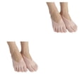 thumbnail image 4 of stanreset Polyester Low-Cut Liners Socks Women Adore Feet Happy All Day Long General Size Toe Socks Pink 2Set, 4 of 6