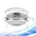 thumbnail image 1 of LEEYNEER 1Pcs Mini Gril Portable en Acier Inoxydable pour Jardin Extérieur, 1 of 8