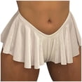 thumbnail image 2 of Jupe Courte Ample Unie pour Femmes, Ourlet Décontracté, Pantalon Jupe Courte, 2 of 3