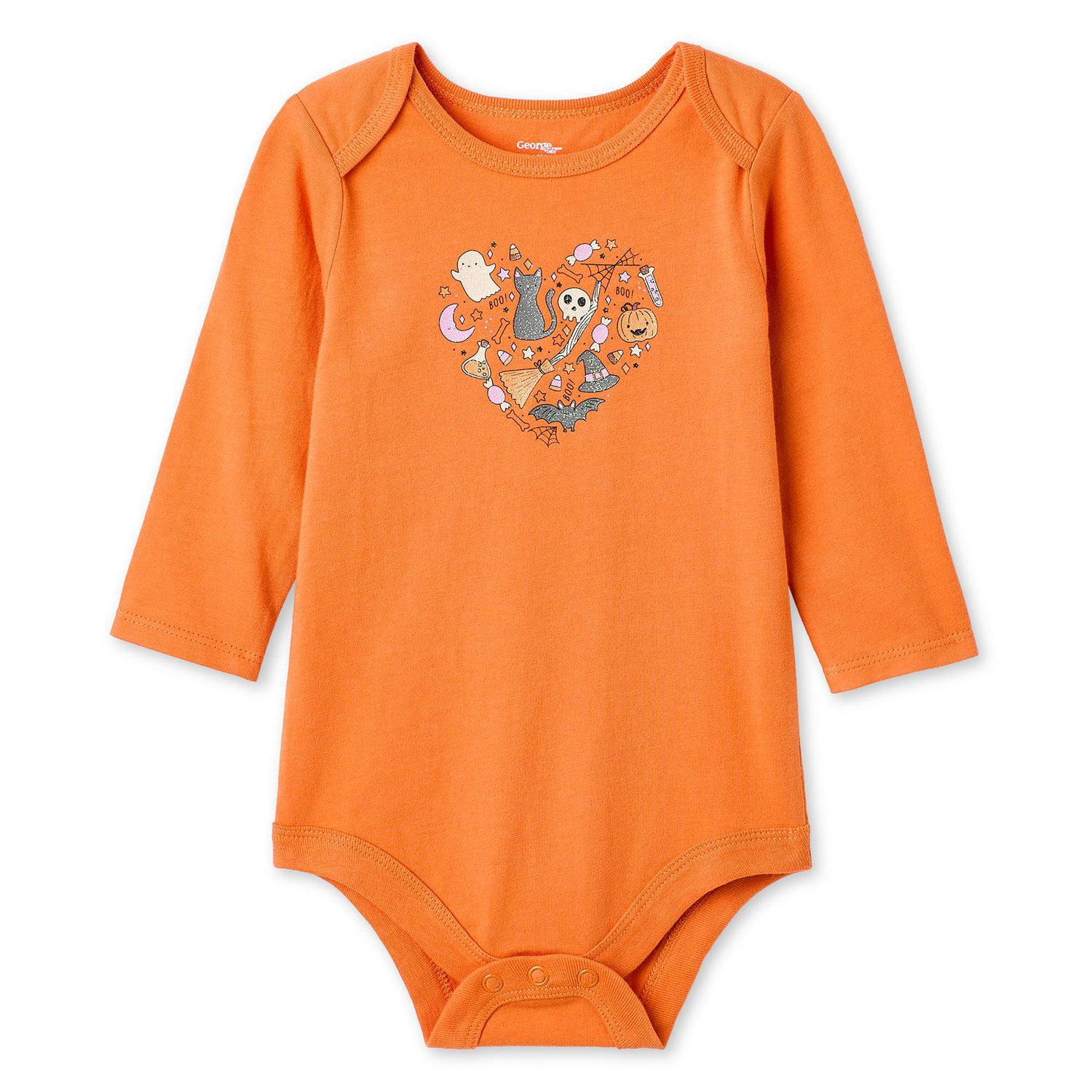 George Baby Girls' Long-Sleeve Halloween Bodysuit
