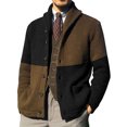 thumbnail image 1 of Qertyioot Hauts pour Hommes Mode Veste Décontractée Extérieur Manches Longues Manteau Chaud, 1 of 3