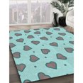 thumbnail image 3 of Ahgly Tapis Rectangulaire Lavable en Machine Intérieur Transitionnel Bleu, 2 Pieds x 4 Pieds, 3 of 7