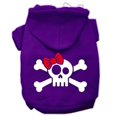 thumbnail image 1 of Crâne Crossbone Bow Sérigraphie Animaux de Compagnie Sweats à Capuche Violet Taille Sm (10), 1 of 1
