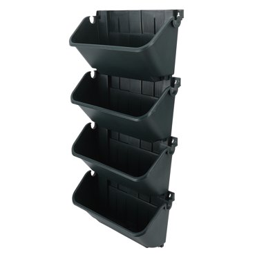 Vertical Wall Planter Set, Multifunctional 4 Pots Vertical Wall Flower Pot  for Garden