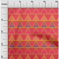 thumbnail image 2 of oneOone Silk Tabby Red Fabric Geometric Craft Projects Decor Fabric Printed By The Yard 42 Inch Wide, 2 of 4