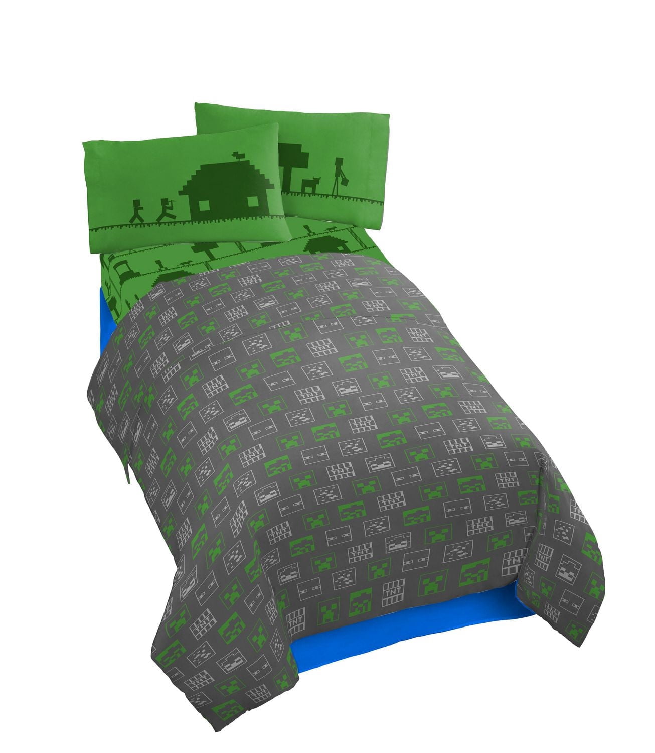 Minecraft 4-Piece Full Sheet Set, 100% Polyester