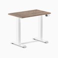 thumbnail image 1 of Desky Dual Mini Sit Stand Desk - Natural Walnut / 32 x 20 inches / White, 1 of 10