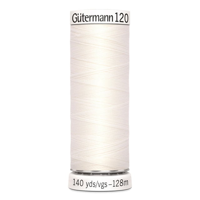 GÜTERMANN Sew-All Polyester Thread 128 m (140 yd) White 5-Pack, 128 m (140 yd)