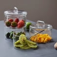 thumbnail image 2 of Stackable Heat Resistant Glass Bowl Transparent Salad Bowl Innovative Dessert Fruit Box With Lid, 2 of 8