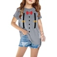 thumbnail image 1 of Penkiiy T-Shirts Garçons Filles Imprimés 3D Graphiques Col Rond Manches Courtes pour Enfants 7 Ans Gris, 1 of 3