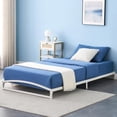 thumbnail image 1 of Yiwa Heavy Duty 6/10 Inch Low Profile Metal Bed Frame, Platform Foundation with Steel Slats, No Box Spring Needed, 1 of 6