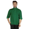 thumbnail image 1 of Bestman Formal Front Button Placket Solid Shirts For Mens Long Sleeve Regular Fit Shirt, 1 of 7