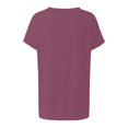 thumbnail image 4 of Pompotops Femmes Solide Manches Courtes V-Cou Poches T-shirt, 4 of 5