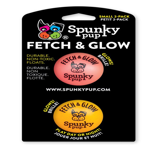 CHOK Balle Lumineuse à Rapporter, Petit, Lot de 2, Jouet pour Chien