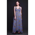 thumbnail image 2 of Bimba Robe Longue à Imprimé Floral pour Femmes, Bretelles Spaghetti, Col en V, Maxi, Tenue de Plage - X-Grand, 2 of 5