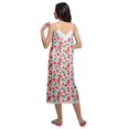 thumbnail image 2 of Moomaya Robe de Nuit Imprimée pour Femmes, Col en V, Bretelles Spaghetti, 2 of 6